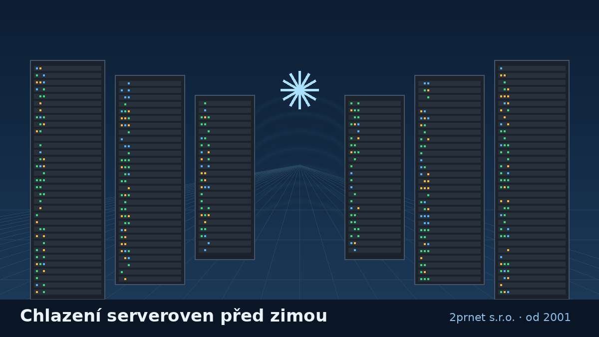 Serverovna v zimě: proč klimatizace potřebuje kontrolu právě teď