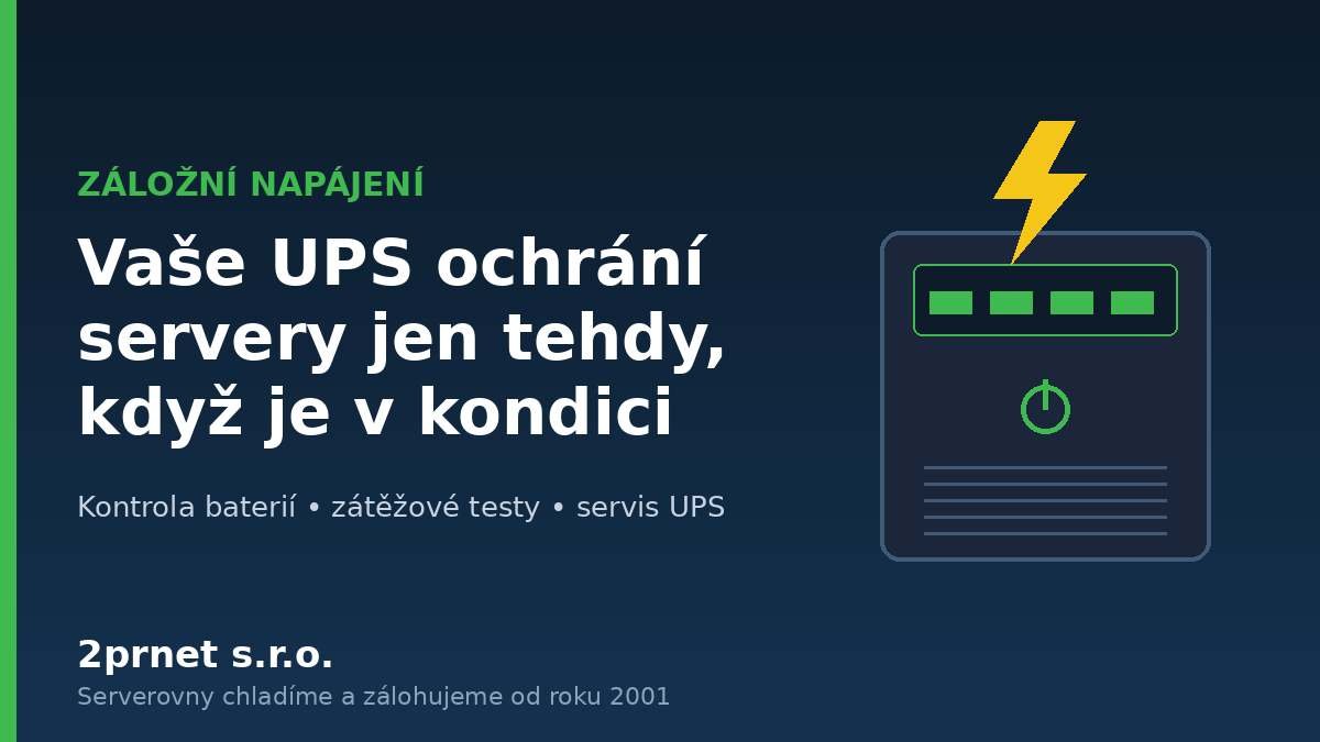 UPS – proč nestačí jen koupit